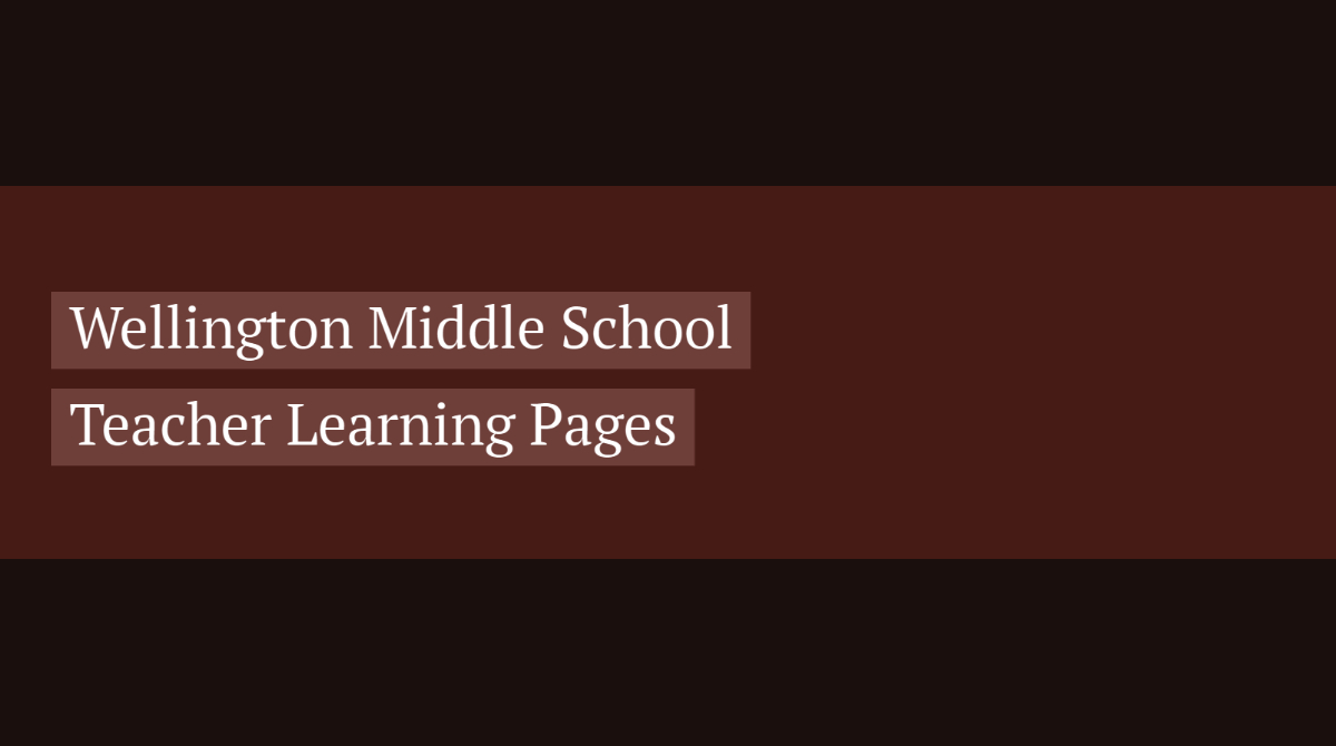 Teacher Learning Pages